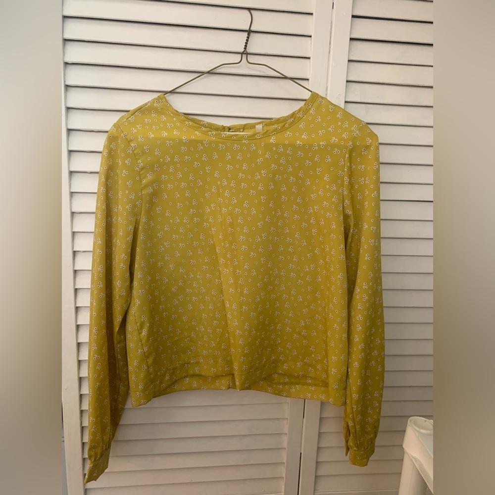 Urban Outfitters Yellow Floral Top